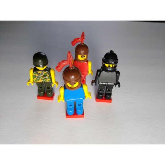 Robot Toy Figures Plastic War Combat Action Figures Movable Lot Of 4 Blockheads - Picture 4 of 12